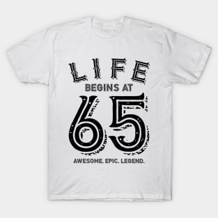 Life Begins at 65 T-Shirt